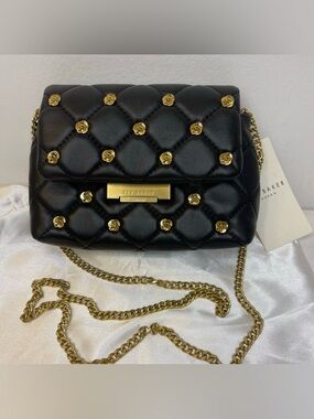 Ted Baker Ginn Quilted Sheep Grain Leather Crossbody Bag NWT